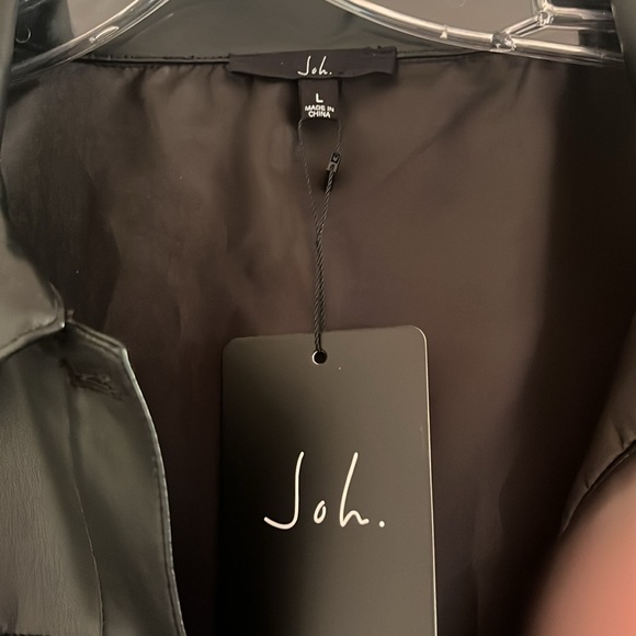 Joh. Apparel faux leather peplum jacket/top - Picture 5 of 7